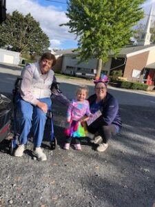 Church members outside at Trunk or Treat 2021